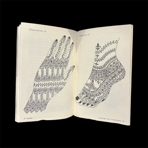 BOOK Mehndi The Art of Henna Body Painting Instructions 30 Designs Carine Fabius - Picture 6 of 7